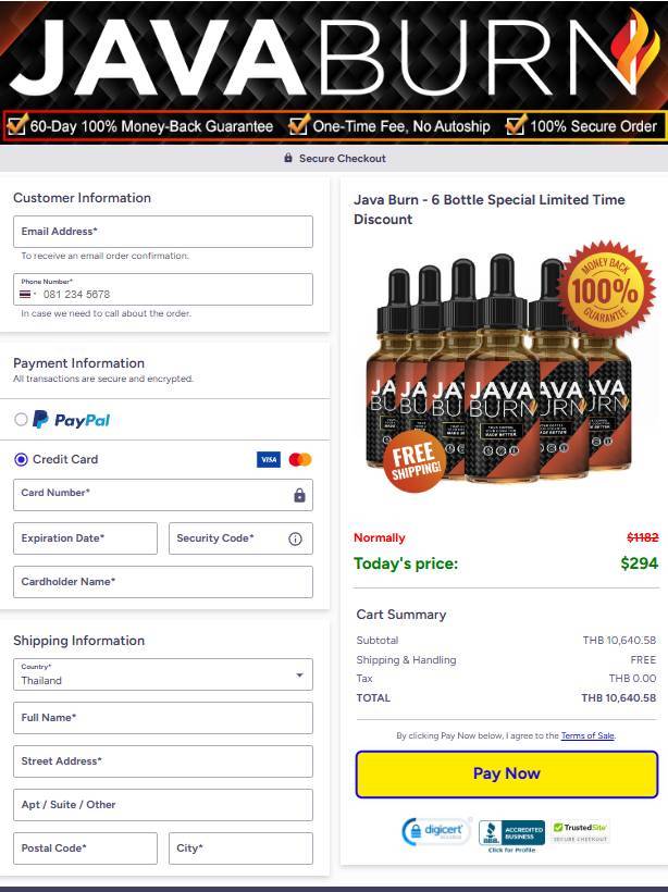 Java Burn - Secure checkout